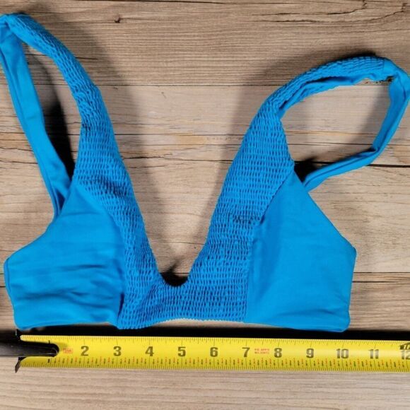 Tori Praver Shirred Bikini Top Sz XS - Picture 5 of 10